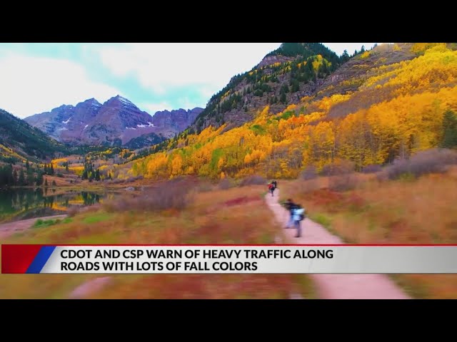 ⁣Busiest roads for fall leaf viewing in Colorado