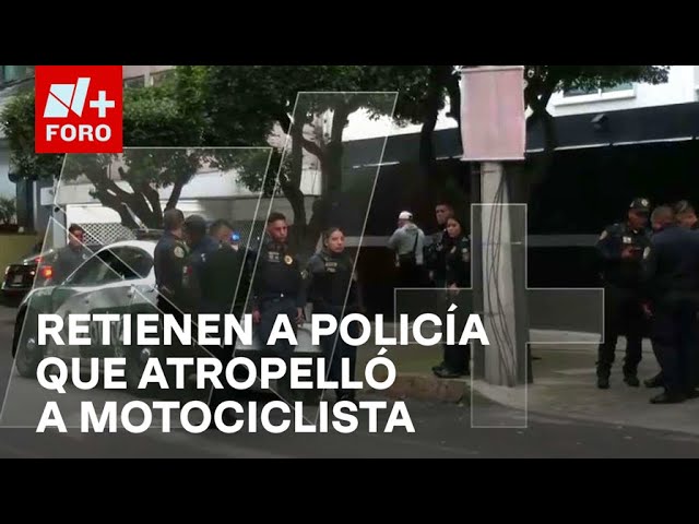 Patrulla atropelló a una motociclista y huyó, en la Narvarte, CDMX - Las Noticias