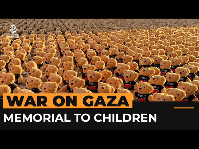 ⁣Artist uses 15,000 teddy bears in memorial to Gaza’s children | Al Jazeera Newsfeed