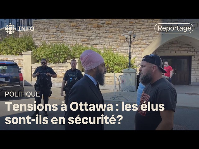 ⁣Altercation entre Jagmeet Singh et un manifestant à Ottawa