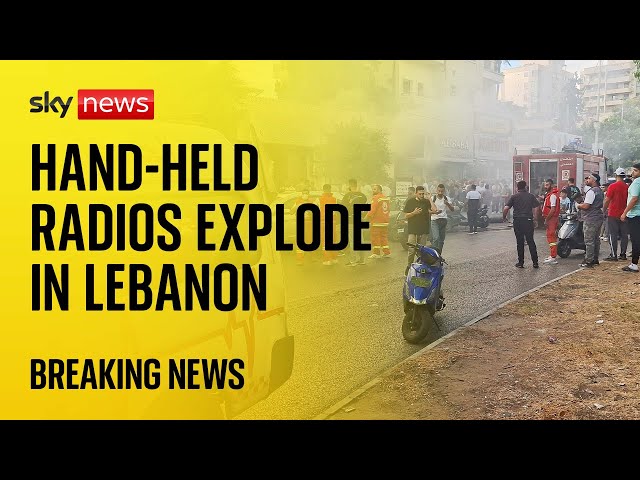 ⁣BREAKING: Blasts heard in Beirut as hand-held radios explode in Lebanon, Hezbollah say