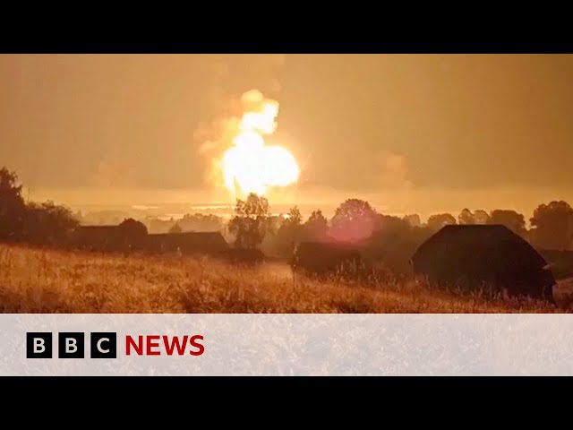 ⁣Russia region orders evacuation after Ukraine drone attack | BBC News