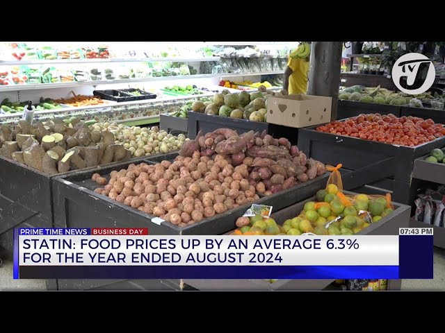 ⁣STATIN: Food Prices up by an Average 6.3% for the Year Ended August 2024 | TVJ Business Day