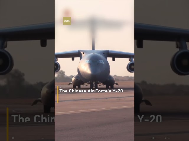 ⁣China's Y-20 large transport aircraft debuts at Africa's largest airshow