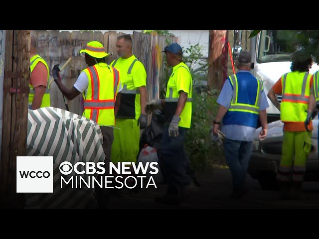 ⁣Minneapolis encampment cleared following deadly double shooting