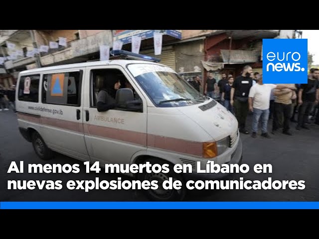 ⁣Al menos 14 muertos en Líbano en una explosión de radios portátiles y 'walkie-talkies' de 