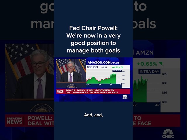 ⁣Fed Chair Powell: We're now in a very good position to manage both goals