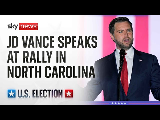 ⁣Republican Vice President candidate Senator JD Vance holds a campaign rally