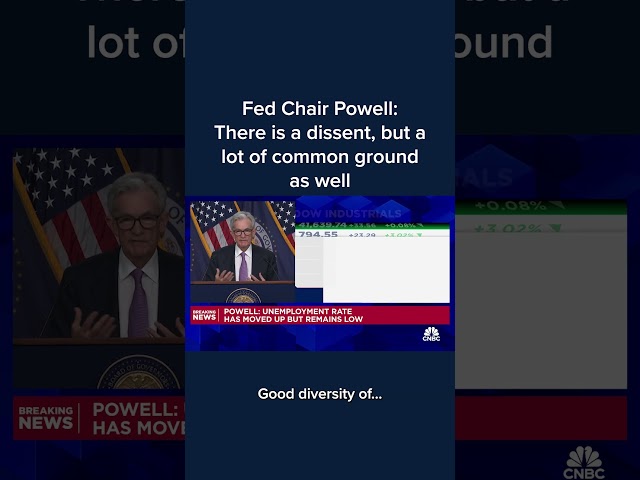 ⁣Fed Chair Powell: There is a dissent, but a lot of common ground as well