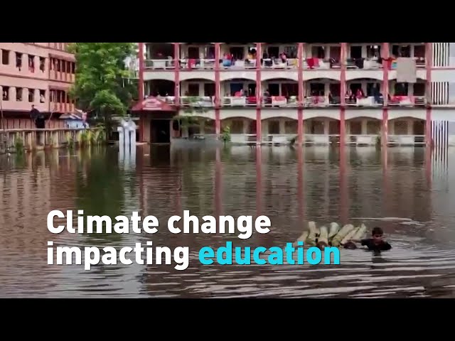 ⁣Climate change impacting education