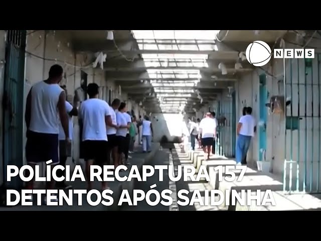 ⁣Polícia recaptura 157 detentos no 1º dia de saidinha