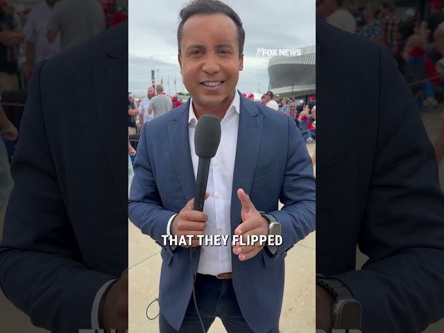 ⁣Thousands lined up at Long Island, New York Trump rally days after assassination attempt