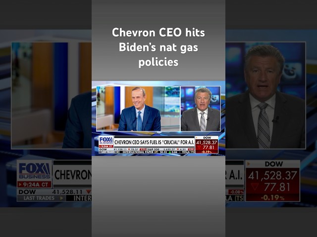 ⁣Chevron CEO takes a jab at Biden’s gas policies, says fuel is ‘crucial’ for AI #shorts