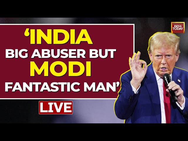 ⁣Trump Flint Speech: Trump Slams India, Praises PM Modi In Townhall Speech | Trump Michigan Townhall