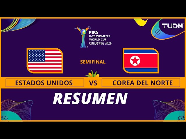 Resumen y gol | Estados Unidos vs Corea del Norte | Mundial Femenil Sub20 | TUDN