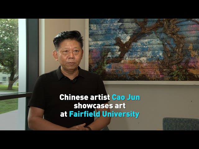 ⁣Chinese artist Cao Jun showcases art at Fairfield University