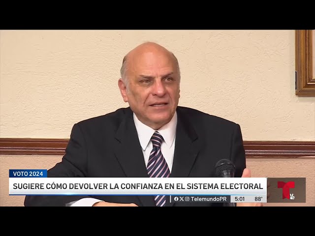 ⁣Héctor Luis Acevedo urge a candidatos a "devolver la confianza" en el sistema electoral