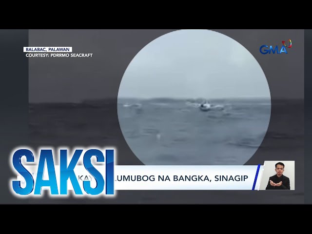 ⁣2 sakay ng lumubog na bangka, sinagip | Saksi