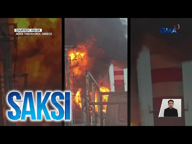 ⁣3 nasaktan sa sunog sa ikalawang pinakamalaking oil refinery sa Greece | Saksi