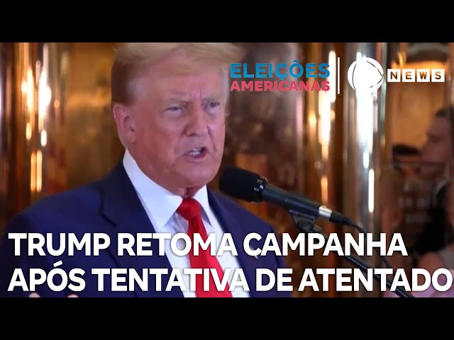 ⁣Donald Trump retoma campanha após nova tentativa de atentado