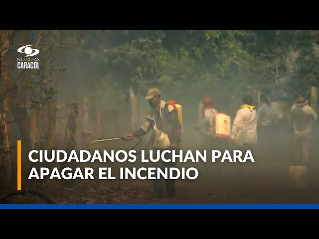 ⁣Habitante de Natagaima, Tolima, dice que las llamas alcanzan los “nueve metros de altura”