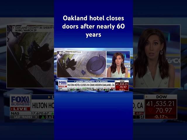 ⁣‘WHAT A MESS’: Hilton Hotel closes in crime-ridden Oakland, CA #shorts