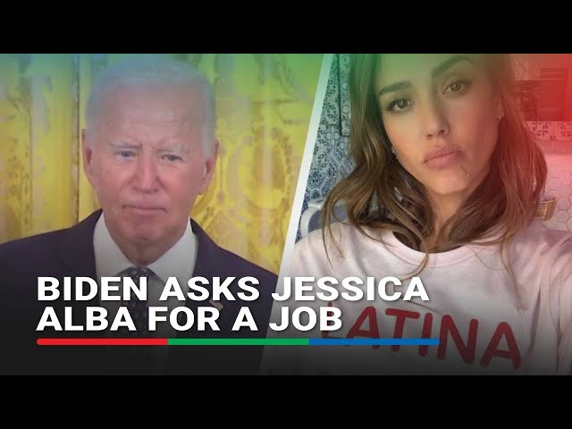 ⁣Joe Biden asks Jessica Alba for a job | ABS-CBN News