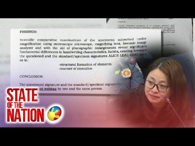 ⁣NBI – Pirma ni Alice Guo sa counter-affidavit sa human trafficking case, hindi tugma sa... | SONA