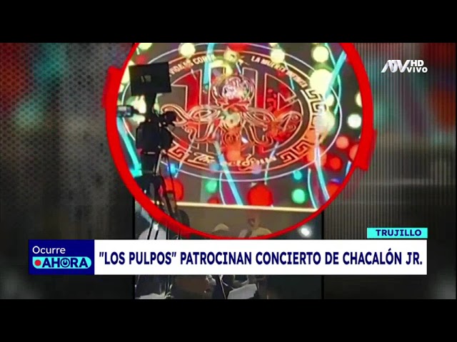 ⁣Proyectan logo de 'Los Pulpos' en concierto de Chacalón Jr. en Trujillo