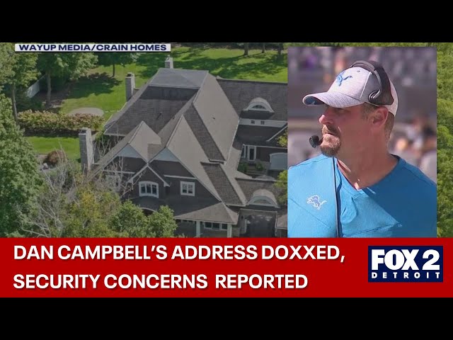 ⁣Lions Coach Dan Campbell's home address leaked causing security breach