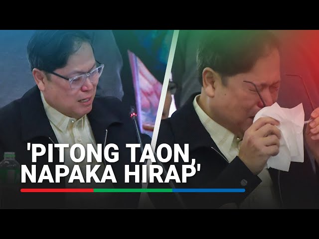 ⁣'Durog na durog': Mabilog breaks down in tears as he recalls 'narco list' ordeal