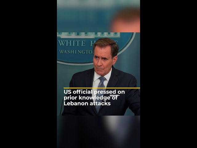 ⁣White House spokesman pressed on what US knew about Lebanon attacks | AJ #shorts