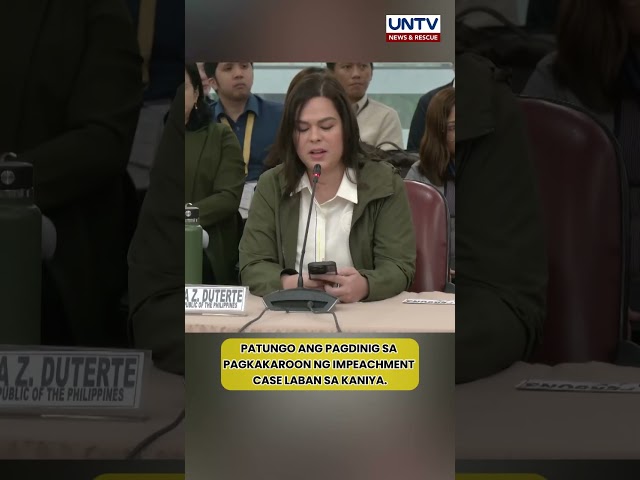 ⁣VP Sara, iginiit na inilunsad ang House inquiry upang makagawa ng impeachment case laban sa kaniya