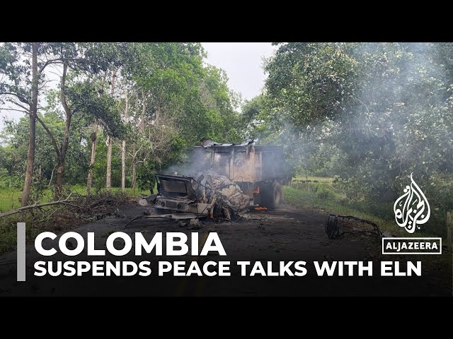 ⁣Colombia suspends peace talks with ELN rebels after deadly attack on military base