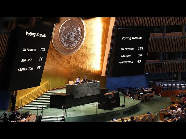 ⁣L'Assemblée générale de l'ONU exige la fin de l'occupation israélienne dans les 12 mo