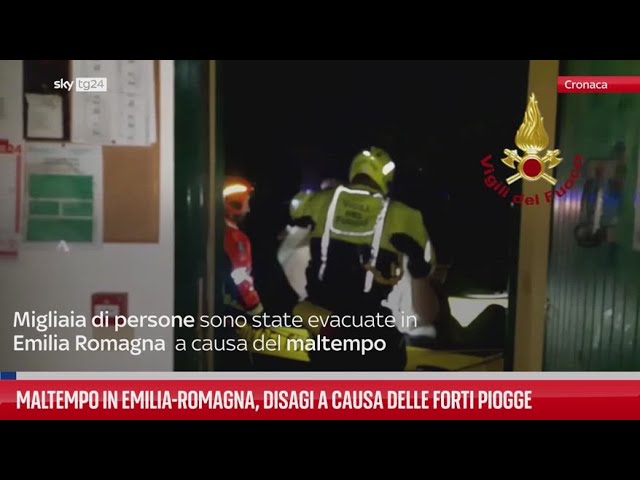 ⁣Maltempo in Emilia-Romagna, disagi per le forti piogge