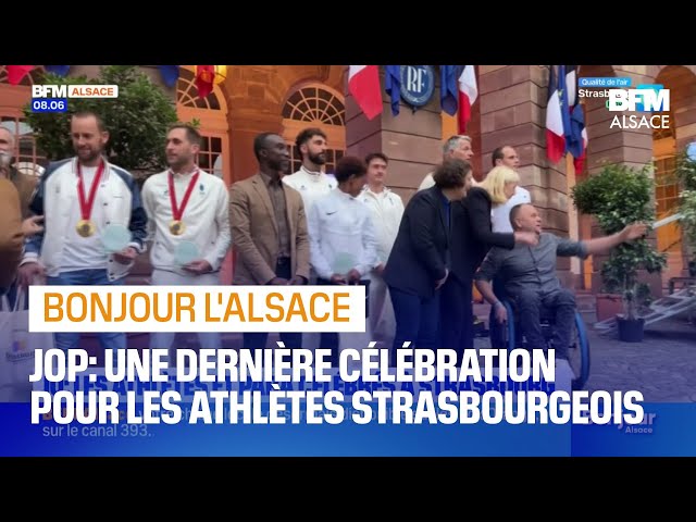 ⁣JO 2024: les athlètes célébrés à l'hôtel de ville de Strasbourg