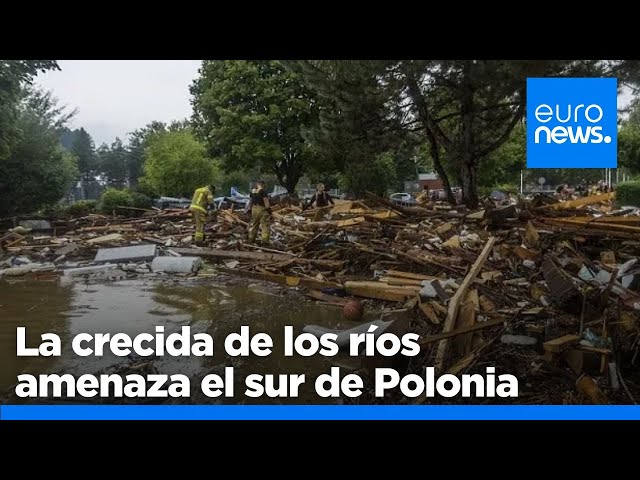 ⁣La crecida de los ríos amenaza el sur de Polonia y las inundaciones retroceden en otras partes