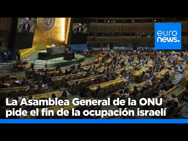 ⁣La Asamblea General de la ONU aprueba una resolución que pide el fin de la ocupación israelí