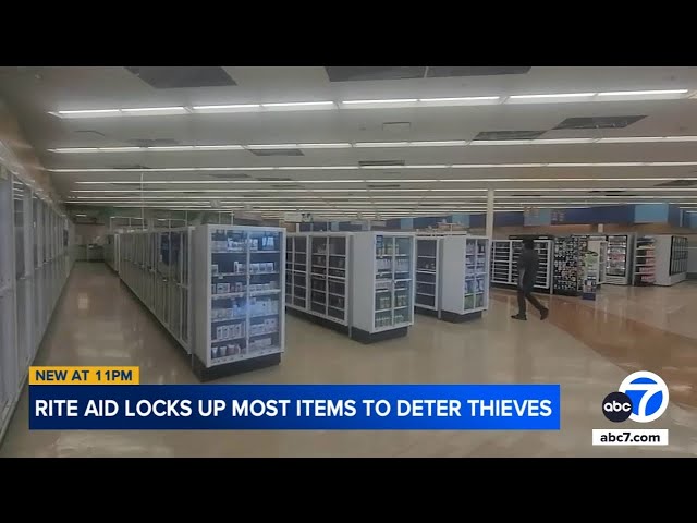 ⁣Compton Rite Aid store locks almost every item behind glass cases