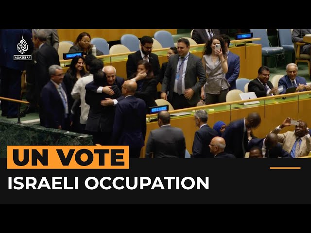 ⁣UN General Assembly overwhelmingly calls for end of Israeli occupation | Al Jazeera Newsfeed