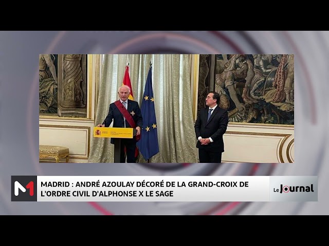 ⁣Espagne : André Azoulay décoré de la Grand-Croix de l´Ordre Civil d´Alphonse X le Sage