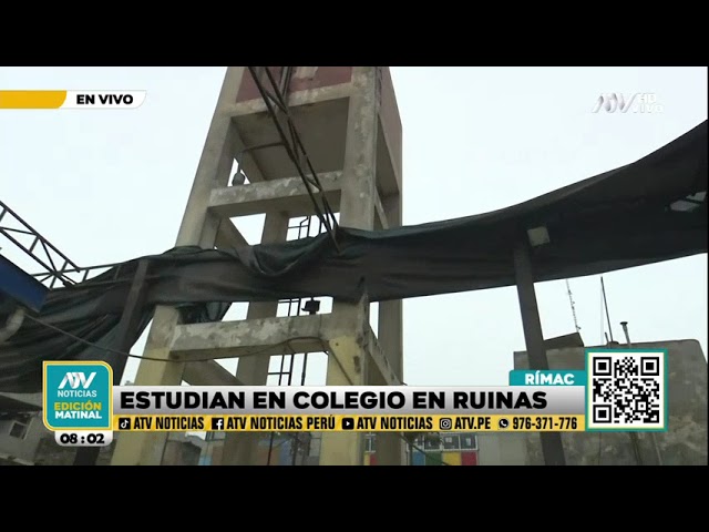 ⁣Rímac: Escolares asisten a colegio en ruinas que no tiene ni agua