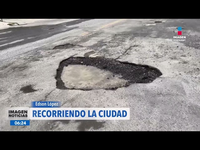 ⁣Reporte Ciudadano: baches enormes en la Colonia Colinas del Valle en Monterrey