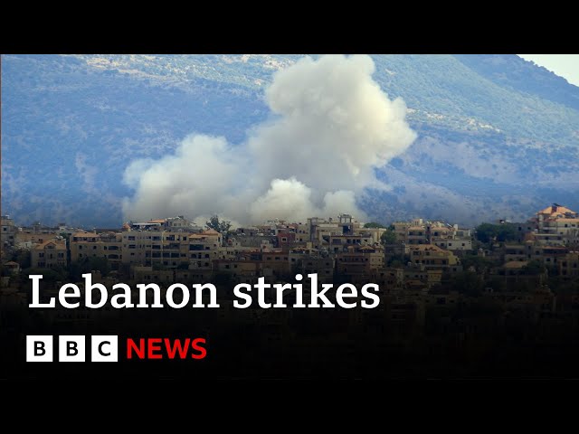 ⁣Israel strikes southern Lebanon as Hezbollah leader condemns fatal device attacks | BBC News