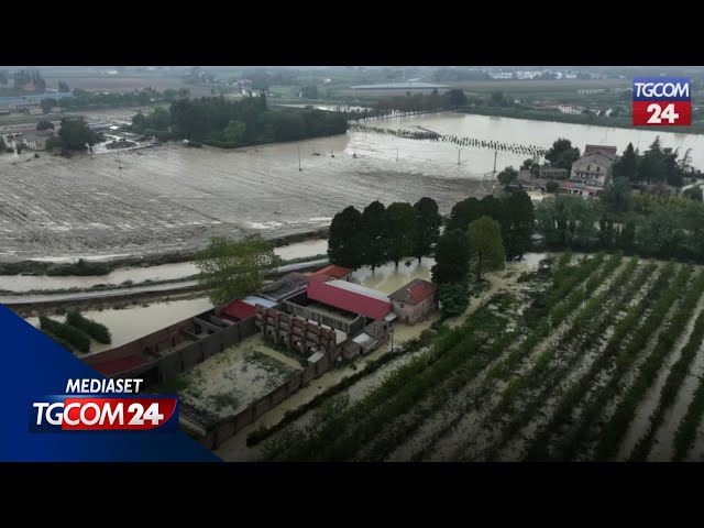 ⁣Maltempo a Faenza, le immagini dal drone delle zone alluvionate