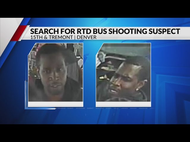 ⁣Suspect wanted in reported RTD bus shooting downtown that injured 1