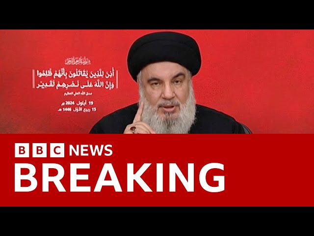 ⁣Hezbollah leader calls device attacks ‘a declaration of war’ | BBC News