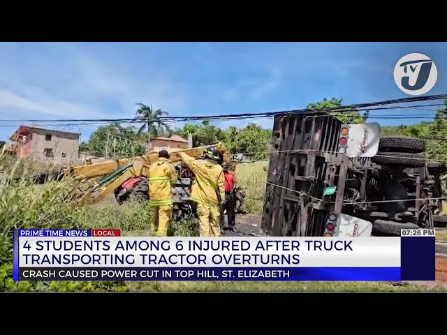 ⁣4 Students Among 6 Injured After Truck Transporting Tractor Overturns | TVJ News