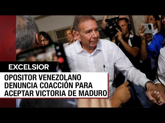 ⁣González Urrutia obligado a firmar documento que reconoce triunfo de Maduro